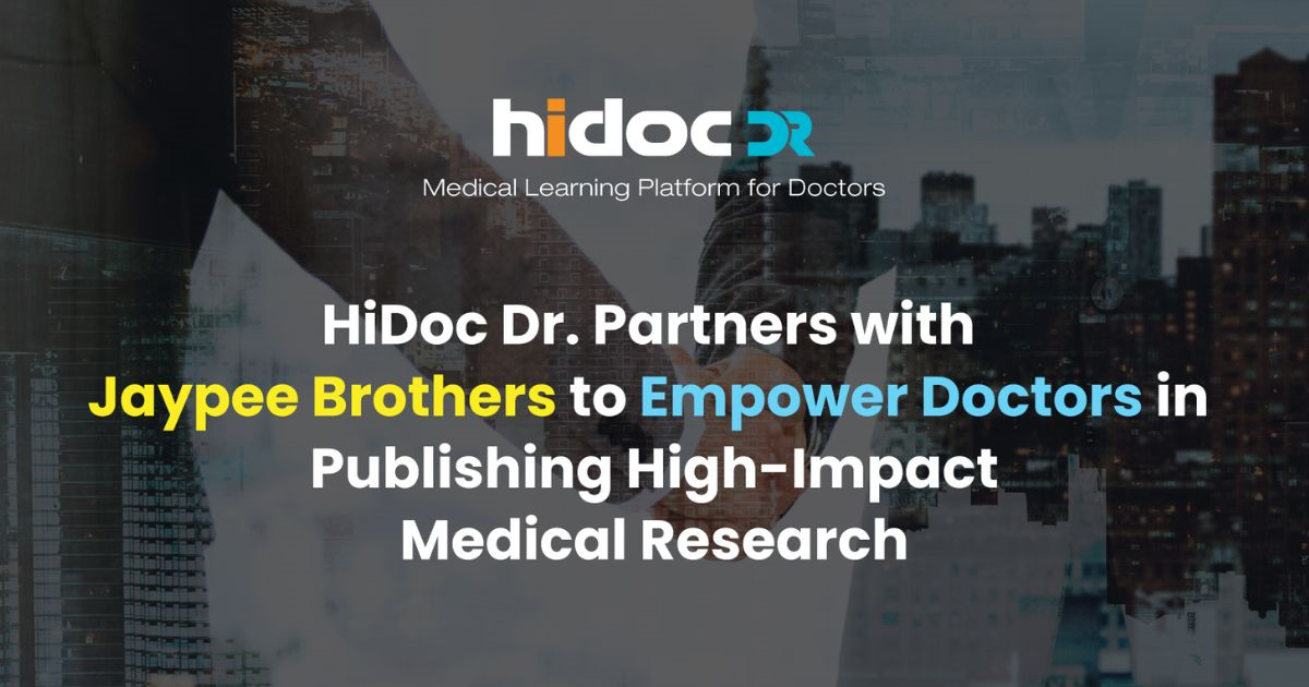 HiDoc Dr. Partners with Jaypee Brothers to Empower Doctors in Publishing High-Impact Medical Research